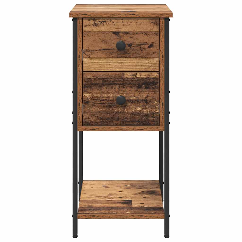 Noční Skříňka 2 Ks Staré Dřevo 32 X 42 X 70 Cm Kompozitní Dřevo