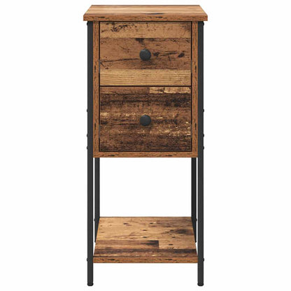 Noční Skříňka 2 Ks Staré Dřevo 32 X 42 X 70 Cm Kompozitní Dřevo