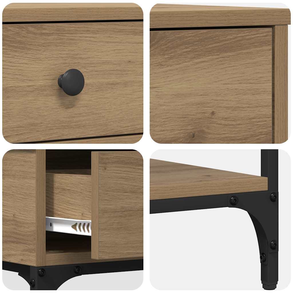Konzolový Stolek Dub Artisan 75 X 34,5 X 75 Cm Kompozitní Dřevo