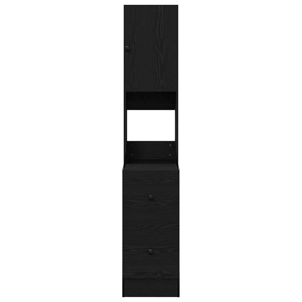 Kuchyňský Bufet Se Zásuvkou S Policí Černý Dub 32 X 50 X 180 Cm
