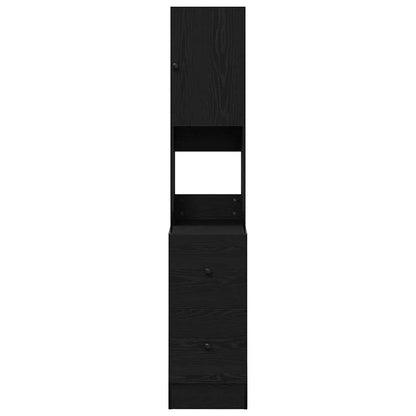 Kuchyňský Bufet Se Zásuvkou S Policí Černý Dub 32 X 50 X 180 Cm