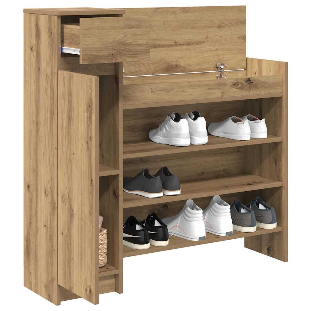 Skříň Na Obuv Se Zásuvkou Artisanový Dub 100,5 X 28 X 100 Cm