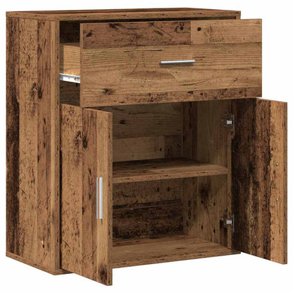 Servírovací Skříň Staré Dřevo 60 X 31 X 70 Cm Kompozitní Dřevo