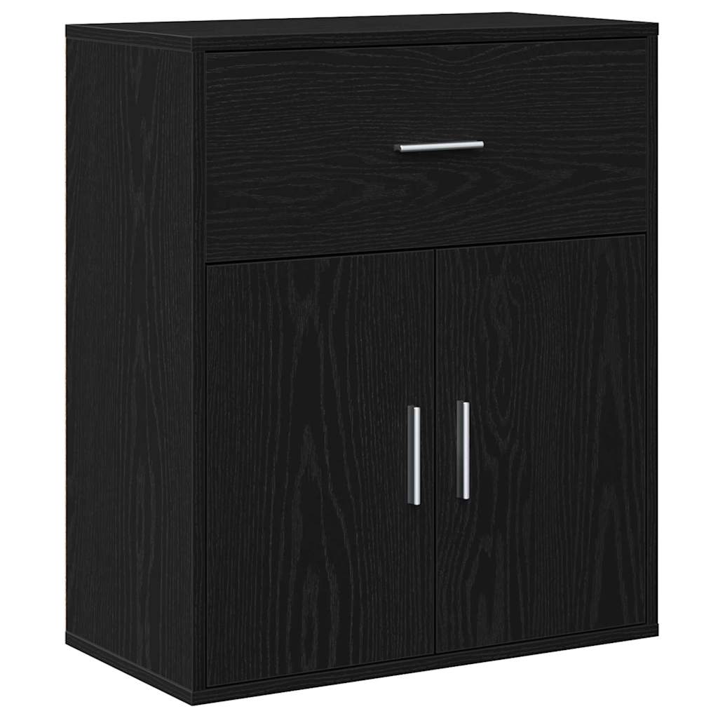Servírovací Skříň Černý Dub 60 X 31 X 70 Cm Kompozitní Dřevo