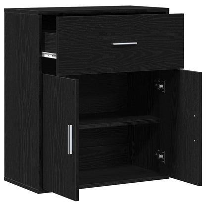 Servírovací Skříň Černý Dub 60 X 31 X 70 Cm Kompozitní Dřevo