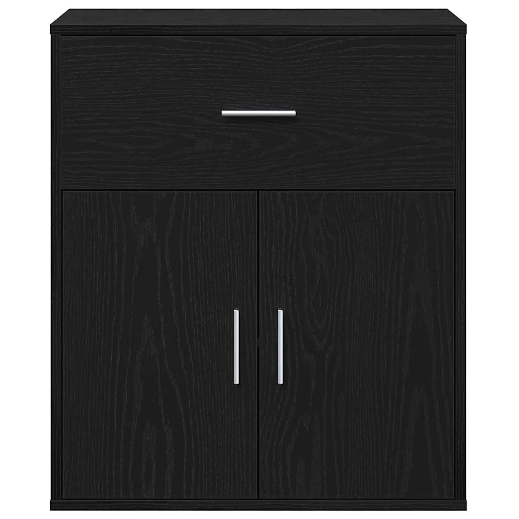 Servírovací Skříň Černý Dub 60 X 31 X 70 Cm Kompozitní Dřevo