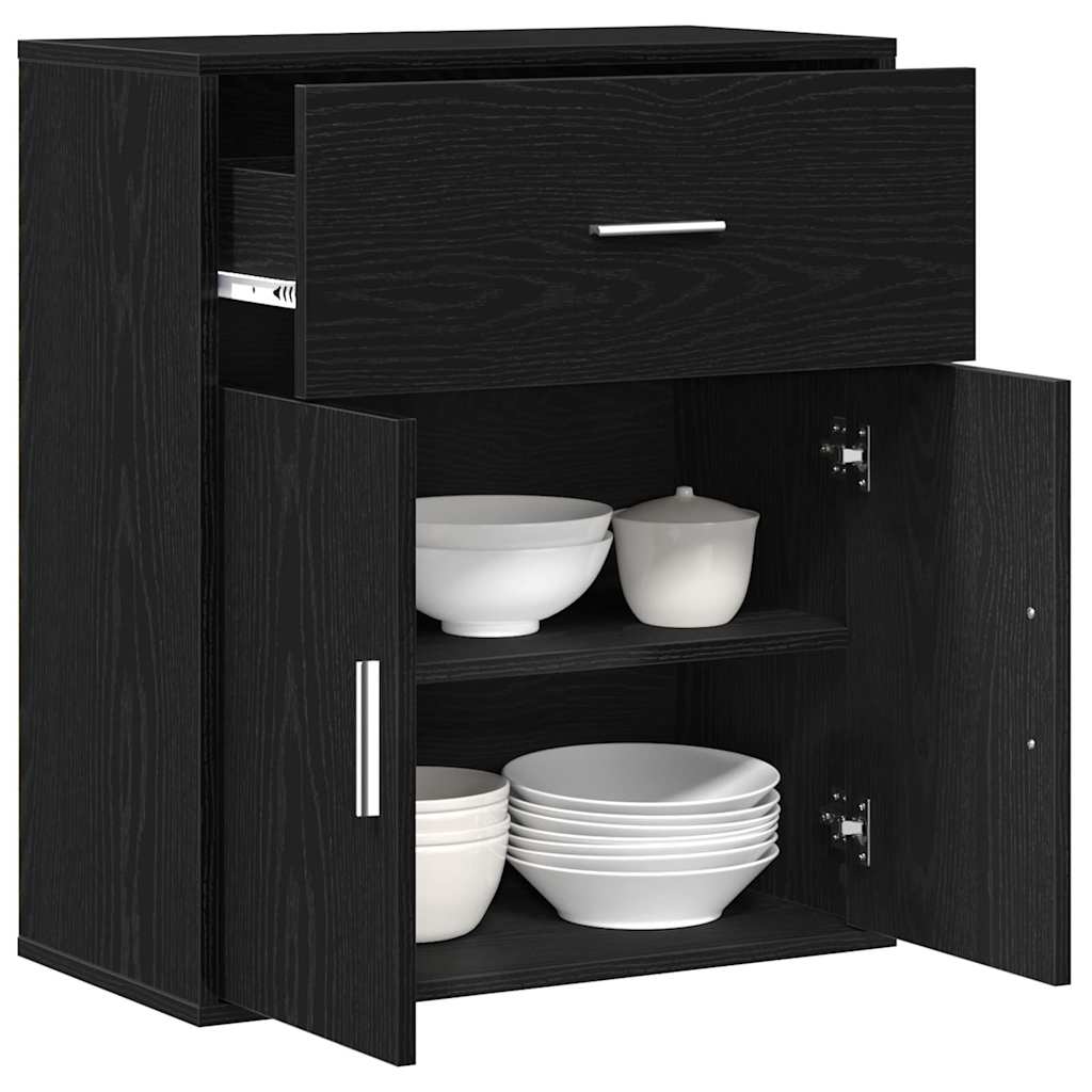 Servírovací Skříň Černý Dub 60 X 31 X 70 Cm Kompozitní Dřevo