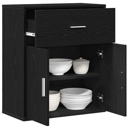 Servírovací Skříň Černý Dub 60 X 31 X 70 Cm Kompozitní Dřevo