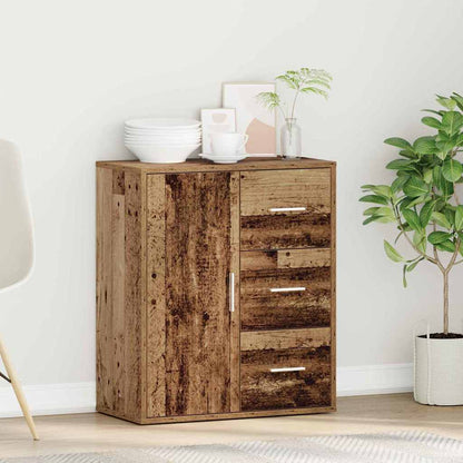 Servírovací Skříň Staré Dřevo 60 X 31 X 70 Cm Kompozitní Dřevo