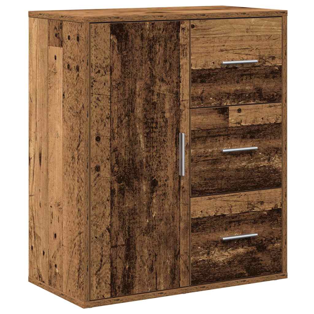Servírovací Skříň Staré Dřevo 60 X 31 X 70 Cm Kompozitní Dřevo