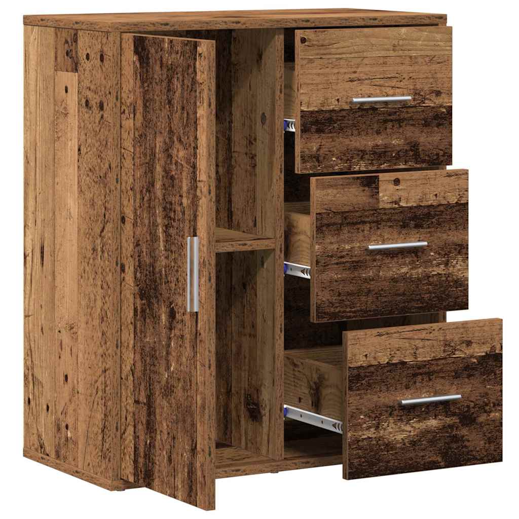 Servírovací Skříň Staré Dřevo 60 X 31 X 70 Cm Kompozitní Dřevo