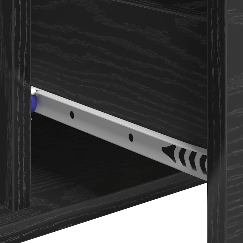 Servírovací Skříň Černý Dub 60 X 31 X 70 Cm Kompozitní Dřevo