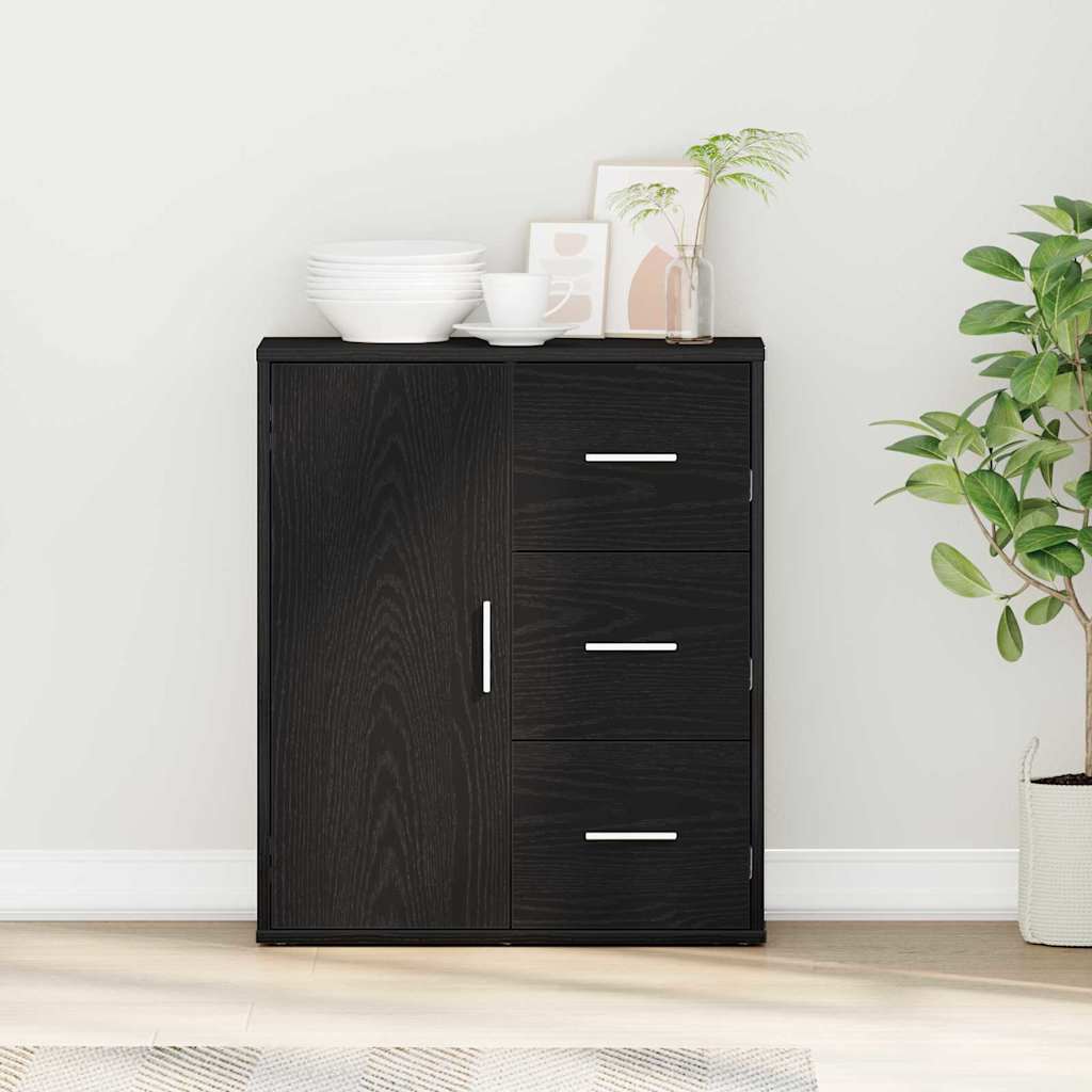 Servírovací Skříň Černý Dub 60 X 31 X 70 Cm Kompozitní Dřevo