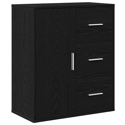 Servírovací Skříň Černý Dub 60 X 31 X 70 Cm Kompozitní Dřevo