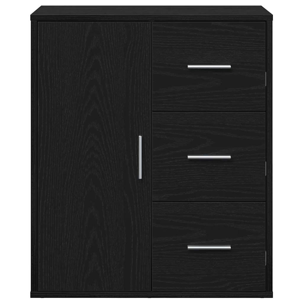Servírovací Skříň Černý Dub 60 X 31 X 70 Cm Kompozitní Dřevo