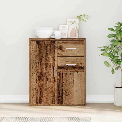 Servírovací Skříň Staré Dřevo 60 X 31 X 70 Cm Kompozitní Dřevo