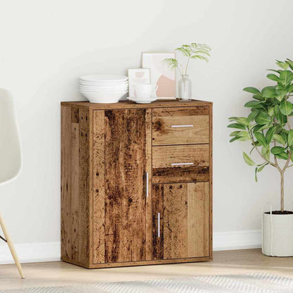 Servírovací Skříň Staré Dřevo 60 X 31 X 70 Cm Kompozitní Dřevo