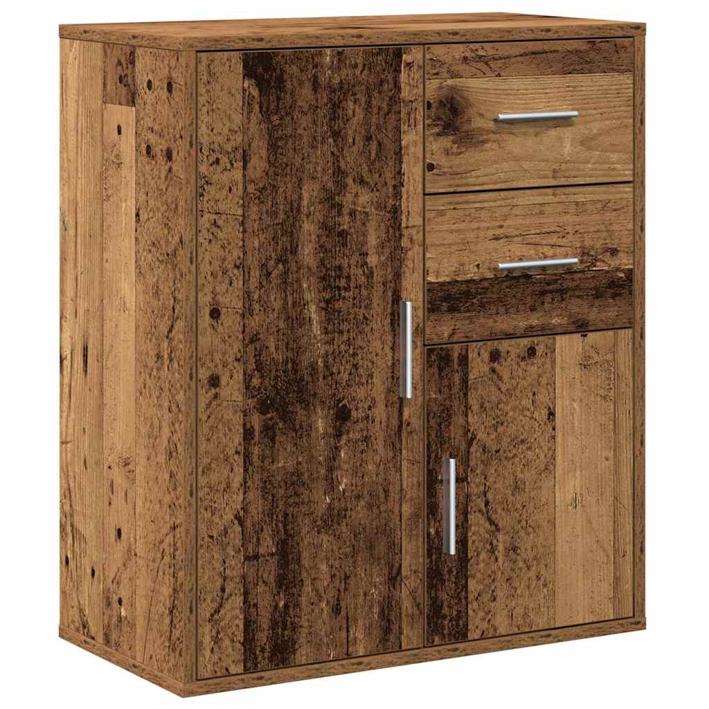 Servírovací Skříň Staré Dřevo 60 X 31 X 70 Cm Kompozitní Dřevo