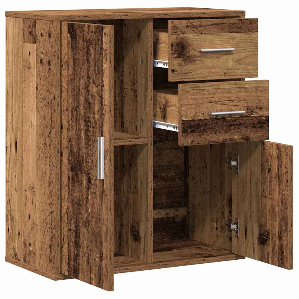 Servírovací Skříň Staré Dřevo 60 X 31 X 70 Cm Kompozitní Dřevo
