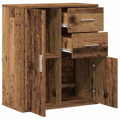 Servírovací Skříň Staré Dřevo 60 X 31 X 70 Cm Kompozitní Dřevo