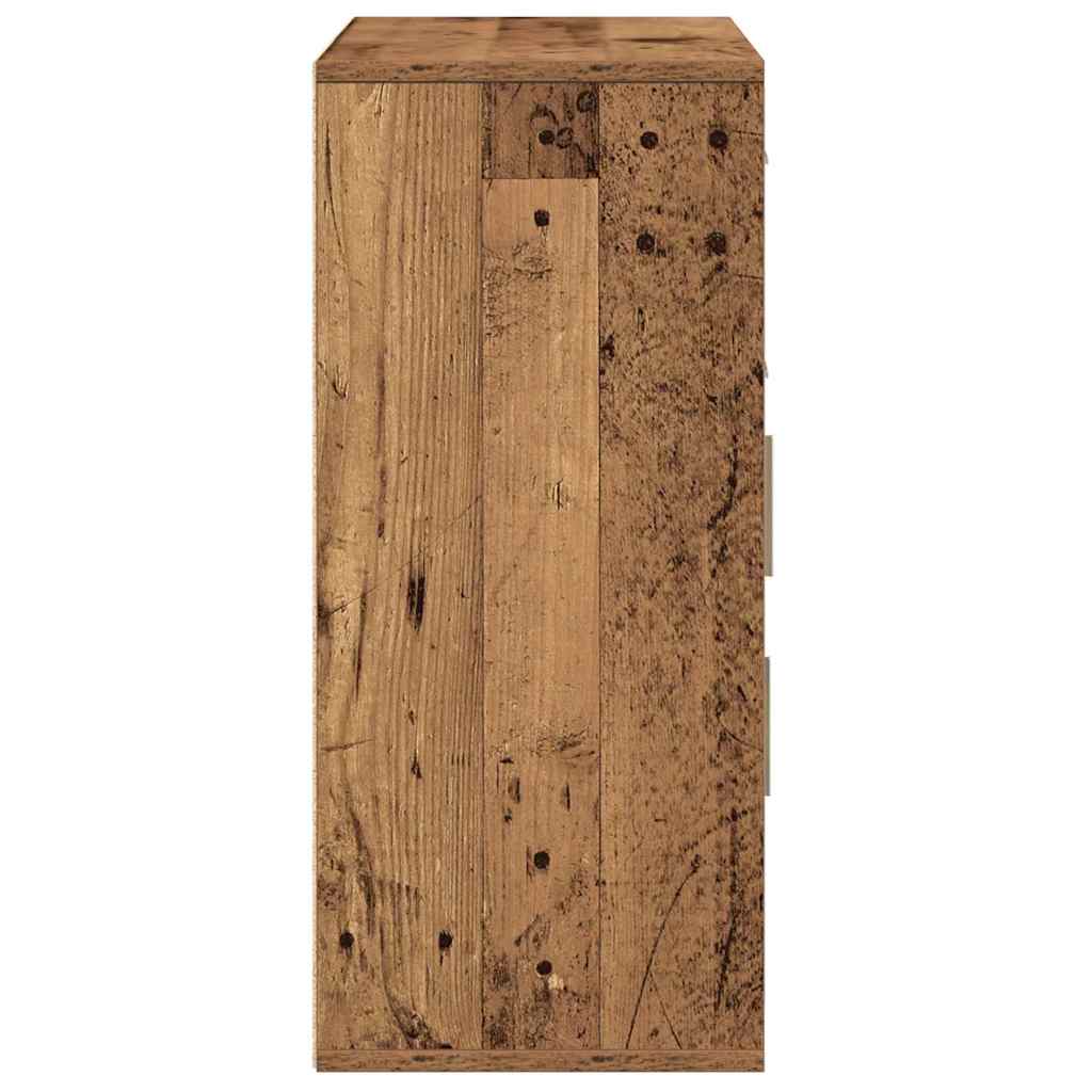 Servírovací Skříň Staré Dřevo 60 X 31 X 70 Cm Kompozitní Dřevo