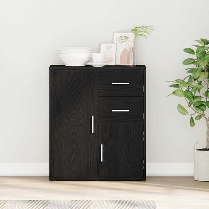 Servírovací Skříň Černý Dub 60 X 31 X 70 Cm Kompozitní Dřevo