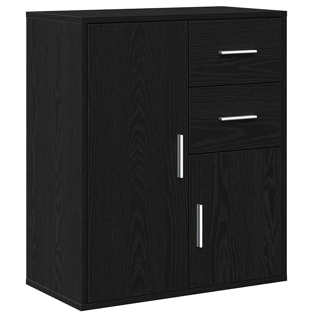 Servírovací Skříň Černý Dub 60 X 31 X 70 Cm Kompozitní Dřevo