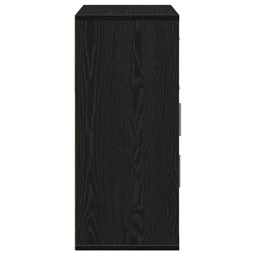 Servírovací Skříň Černý Dub 60 X 31 X 70 Cm Kompozitní Dřevo