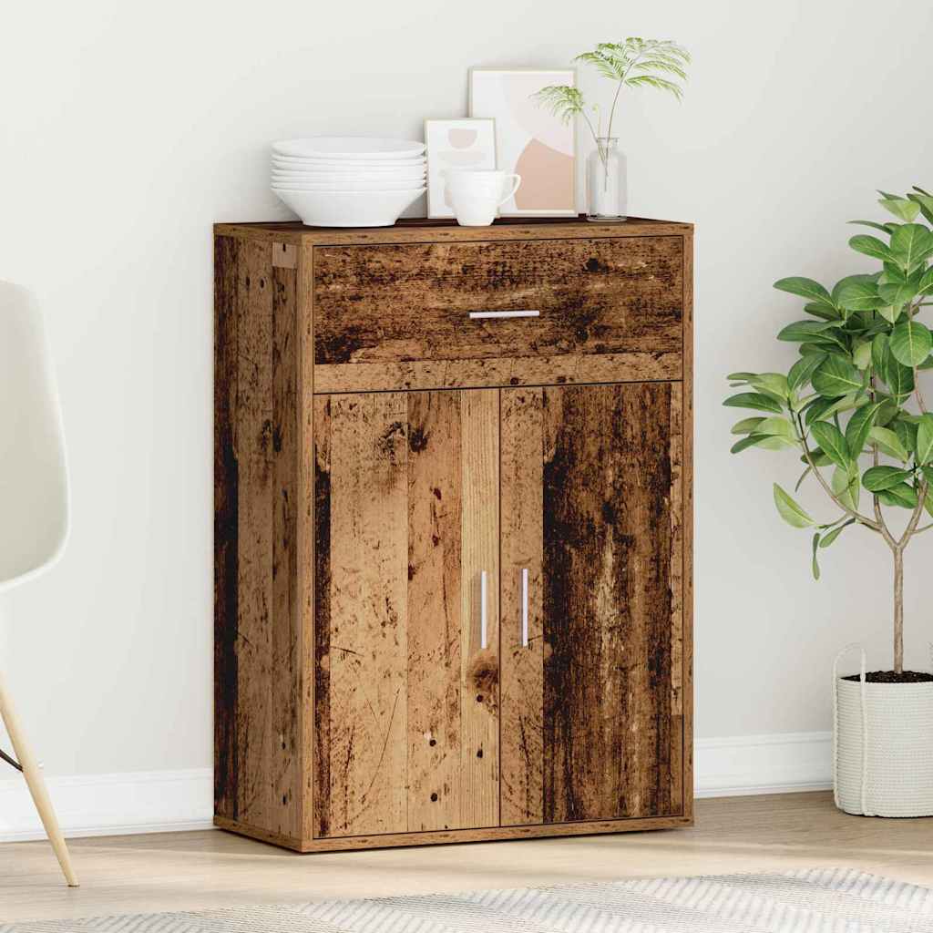 Servírovací Skříň Staré Dřevo 60 X 30 X 84 Cm Kompozitní Dřevo