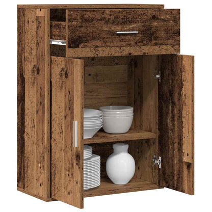 Servírovací Skříň Staré Dřevo 60 X 30 X 84 Cm Kompozitní Dřevo