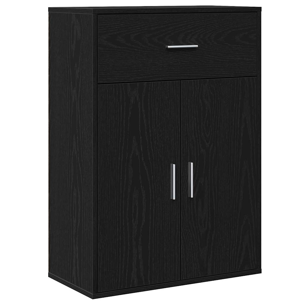 Servírovací Skříň Černý Dub 60 X 30 X 84 Cm Kompozitní Dřevo