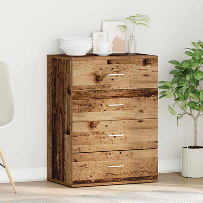 Servírovací Skříň Staré Dřevo 60 X 39 X 80 Cm Kompozitní Dřevo