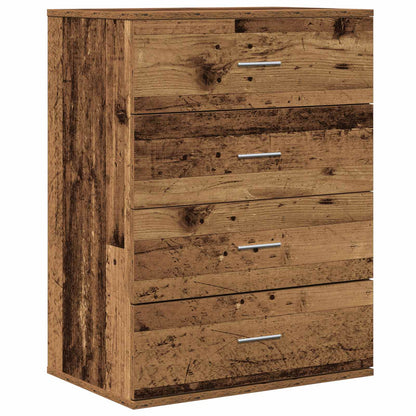 Servírovací Skříň Staré Dřevo 60 X 39 X 80 Cm Kompozitní Dřevo