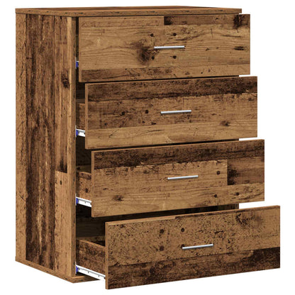 Servírovací Skříň Staré Dřevo 60 X 39 X 80 Cm Kompozitní Dřevo