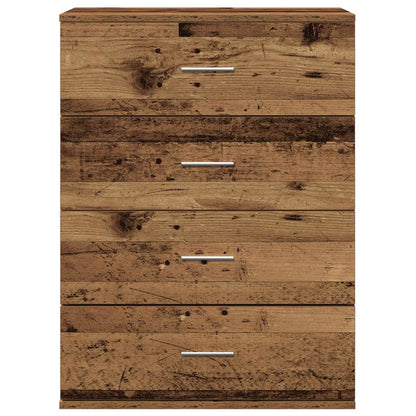 Servírovací Skříň Staré Dřevo 60 X 39 X 80 Cm Kompozitní Dřevo