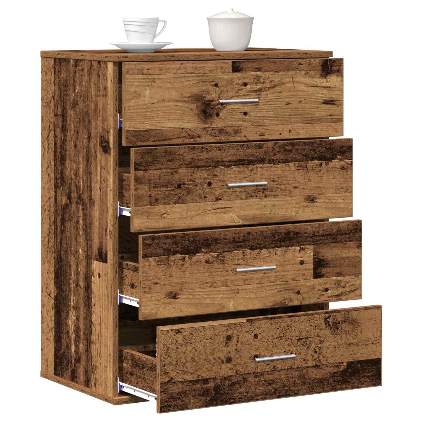 Servírovací Skříň Staré Dřevo 60 X 39 X 80 Cm Kompozitní Dřevo