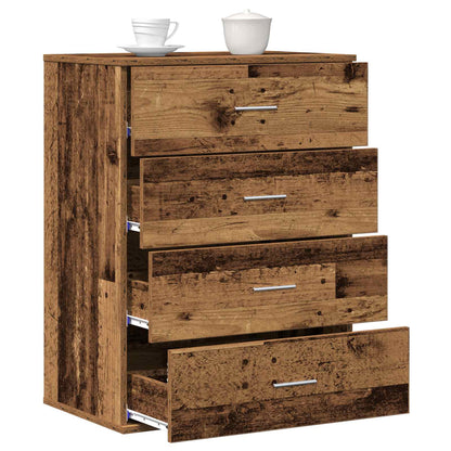 Servírovací Skříň Staré Dřevo 60 X 39 X 80 Cm Kompozitní Dřevo