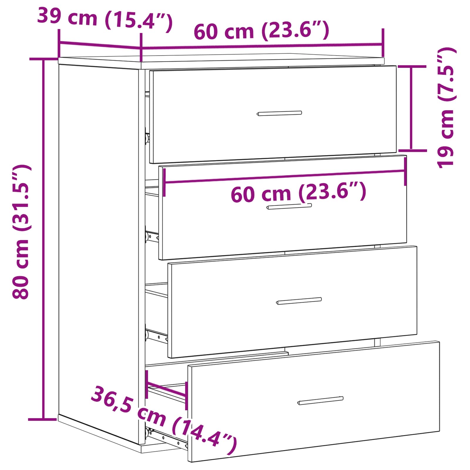 Servírovací Skříň Staré Dřevo 60 X 39 X 80 Cm Kompozitní Dřevo