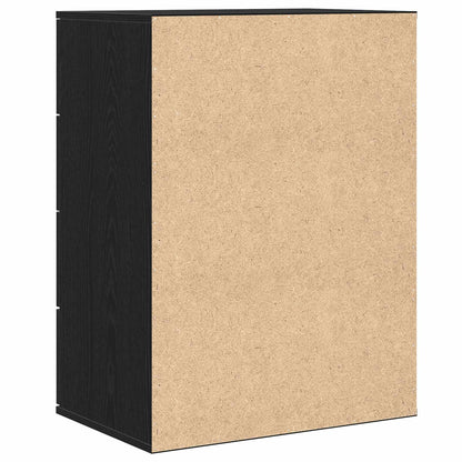 Servírovací Skříň Černý Dub 60 X 39 X 80 Cm Kompozitní Dřevo