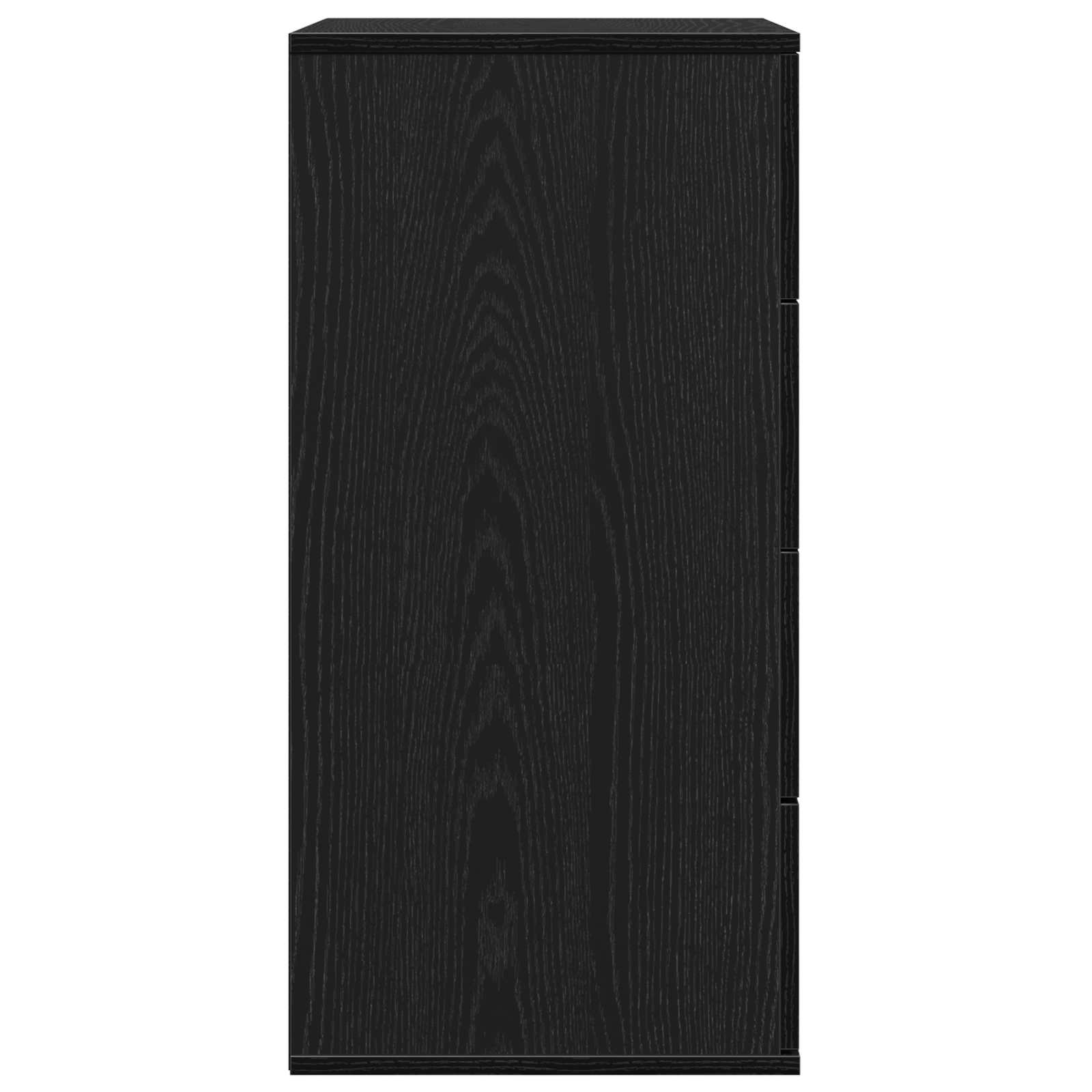 Servírovací Skříň Černý Dub 60 X 39 X 80 Cm Kompozitní Dřevo