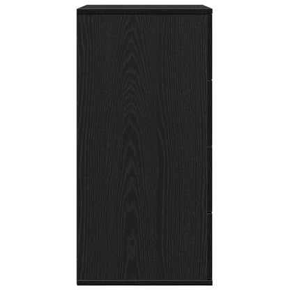 Servírovací Skříň Černý Dub 60 X 39 X 80 Cm Kompozitní Dřevo