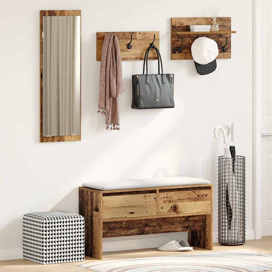 Sestava Nábytku Do Předsíně 4 Pcs Staré Dřevo 90 X 31 X 46,5 Cm
