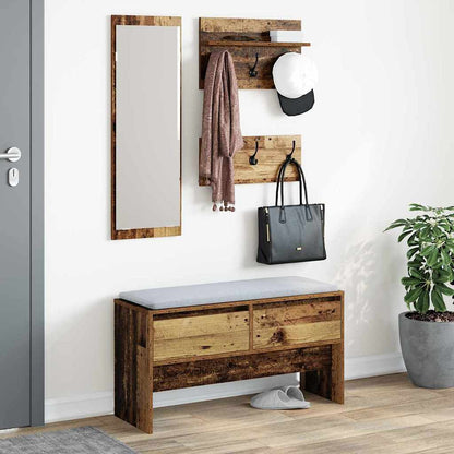 Sestava Nábytku Do Předsíně 4 Pcs Staré Dřevo 90 X 31 X 46,5 Cm