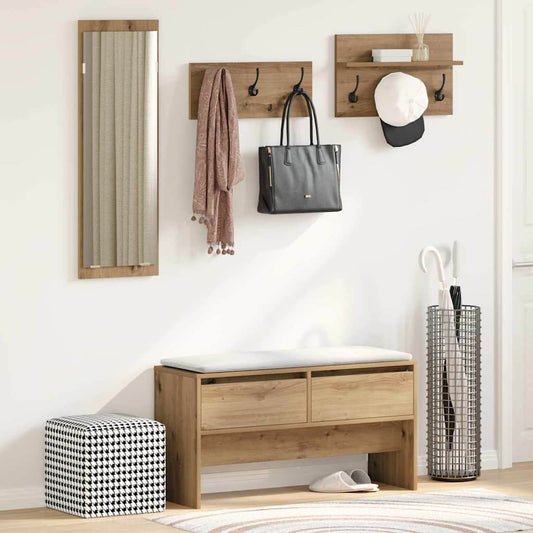 Sestava Nábytku Do Předsíně 4 Pcs Umělecký Dub Kompozitní Dřevo