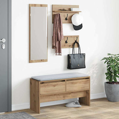 Sestava Nábytku Do Předsíně 4 Pcs Umělecký Dub Kompozitní Dřevo