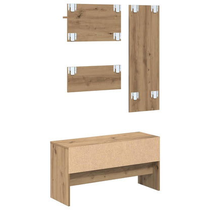 Sestava Nábytku Do Předsíně 4 Pcs Umělecký Dub Kompozitní Dřevo