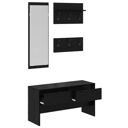 Sestava Nábytku Do Předsíně 4 Pcs Černý Dub 90 X 31 X 46,5 Cm