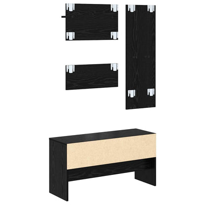 Sestava Nábytku Do Předsíně 4 Pcs Černý Dub 90 X 31 X 46,5 Cm