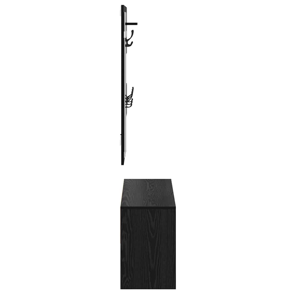 Sestava Nábytku Do Předsíně 4 Pcs Černý Dub 90 X 31 X 46,5 Cm