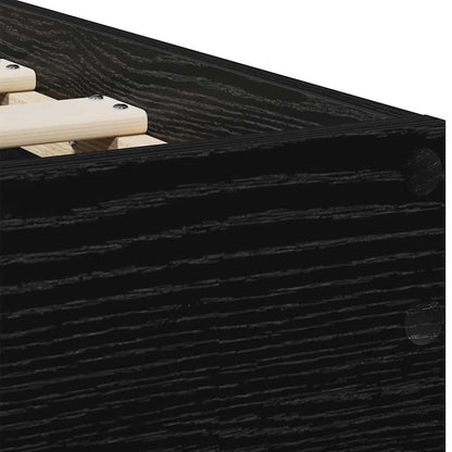 Rám Postele Nástěnný Černý Dub 90 X 200 Cm Kompozitní Dřevo